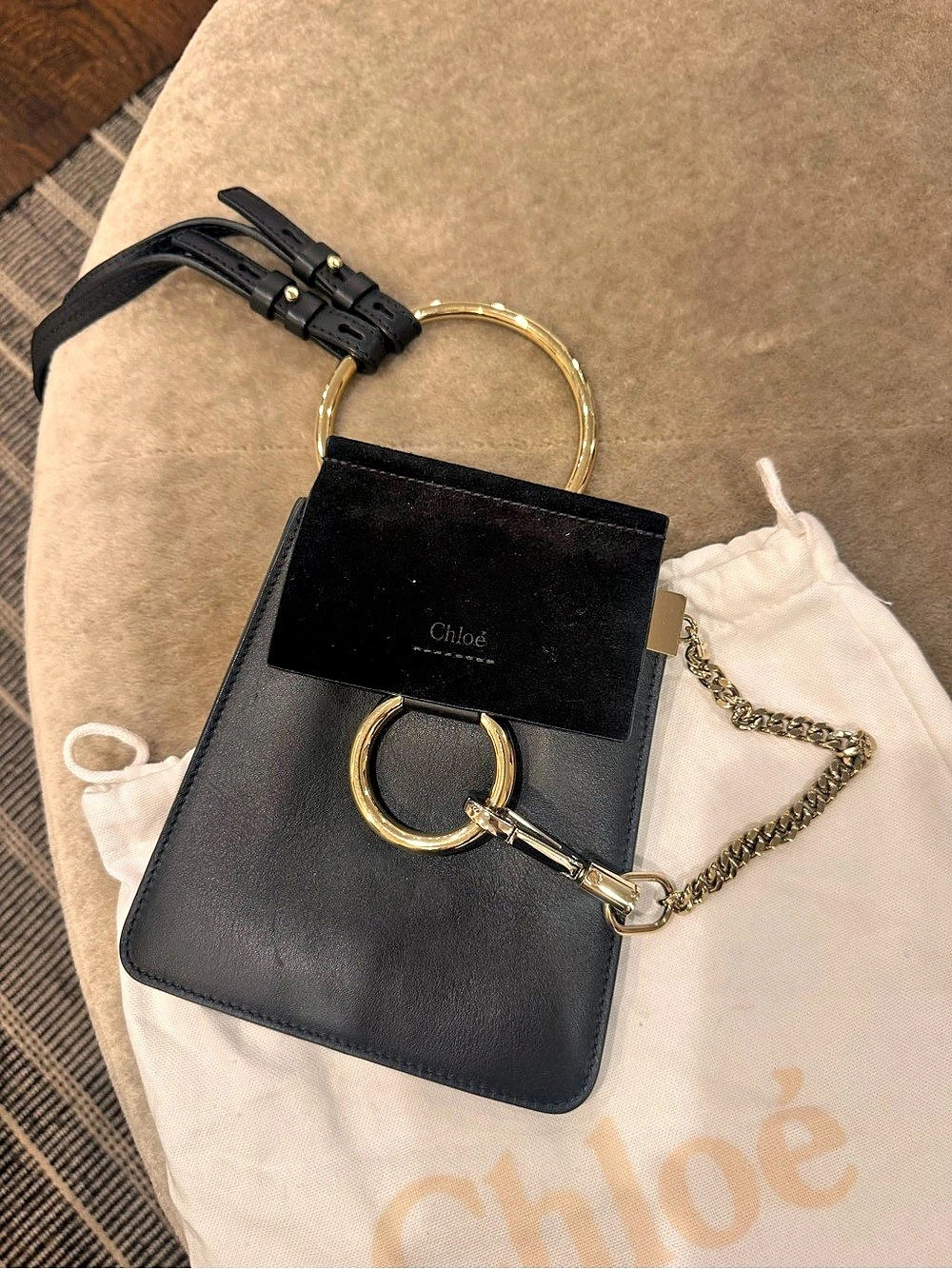 Chloé Faye Minaudiere Mini Crossbody Bag Black
